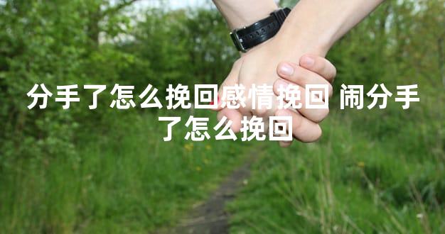分手了怎么挽回感情挽回 闹分手了怎么挽回